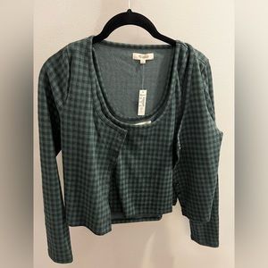 Madewell NWT cardigan crop top set size xs